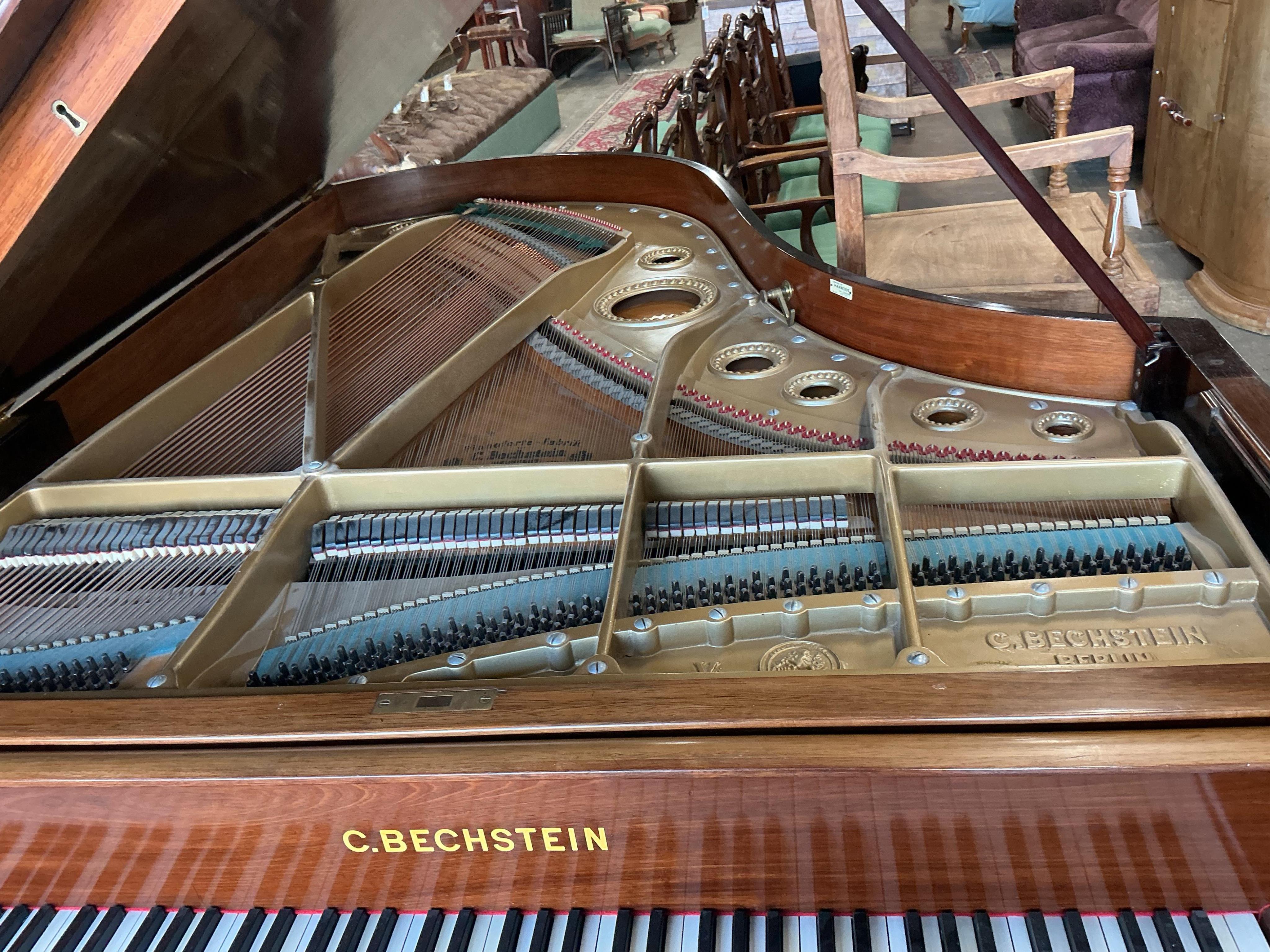 An early 20th century Bechstein 6ft. 8in. rosewood grand piano retailed by Harrods and duet piano stool, Provenance: Owned by Sally Matthews (internationally renowned Opera singer)